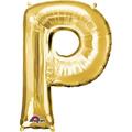 Anagram 32 in. Letter P Gold Supershape Foil Balloon 78421